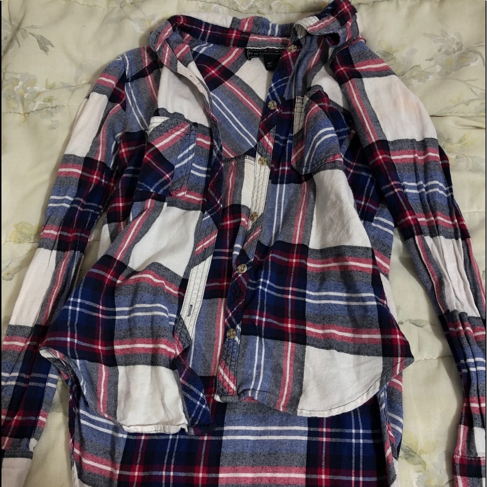 Red, White, and Blue Plaid Flannel